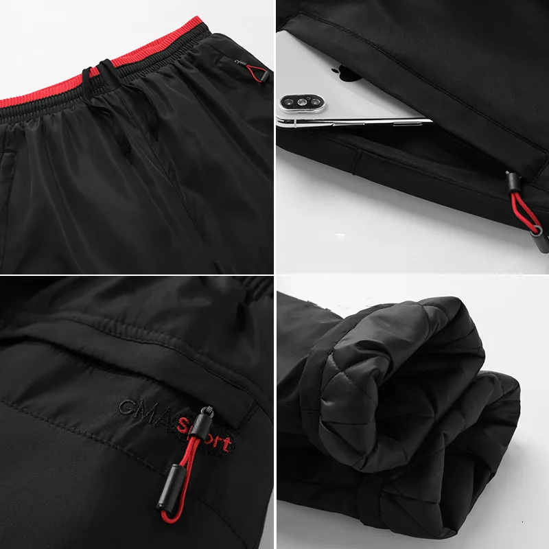 Штаны Для мужчин легкая утепленная впитывает пот и ветрозащитные капри для