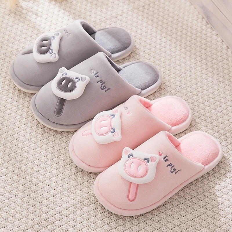 

Drop Shipping Women Winter Home Slippers Non-slip Soft Winter Warm House Slippers Indoor Bedroom Lovers Couples Floor Shoes 2019