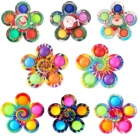 Новинка, граффити, Сжимаемый Спиннер, сжимаемая сенсорная игрушка, антистресс, Спиннинг для взрослых и детей, игрушки для пальцев, пуш-ап Пузырьковые игрушки