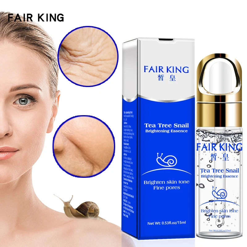 

FAIR KING Snail Anti Aging Face Serum Hyaluronic Acid Whitening Anti-wrinkle Shrink Pores Moisturizing Brightening Essence