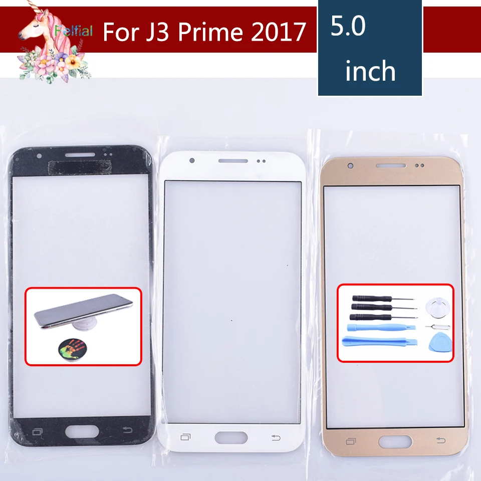 

Для Samsung Galaxy J3 Prime J3 Emerge 2017 J327 SM-J327P GT-J327 сенсорный экран передняя стеклянная панель сенсорный ЖК-экран Внешний