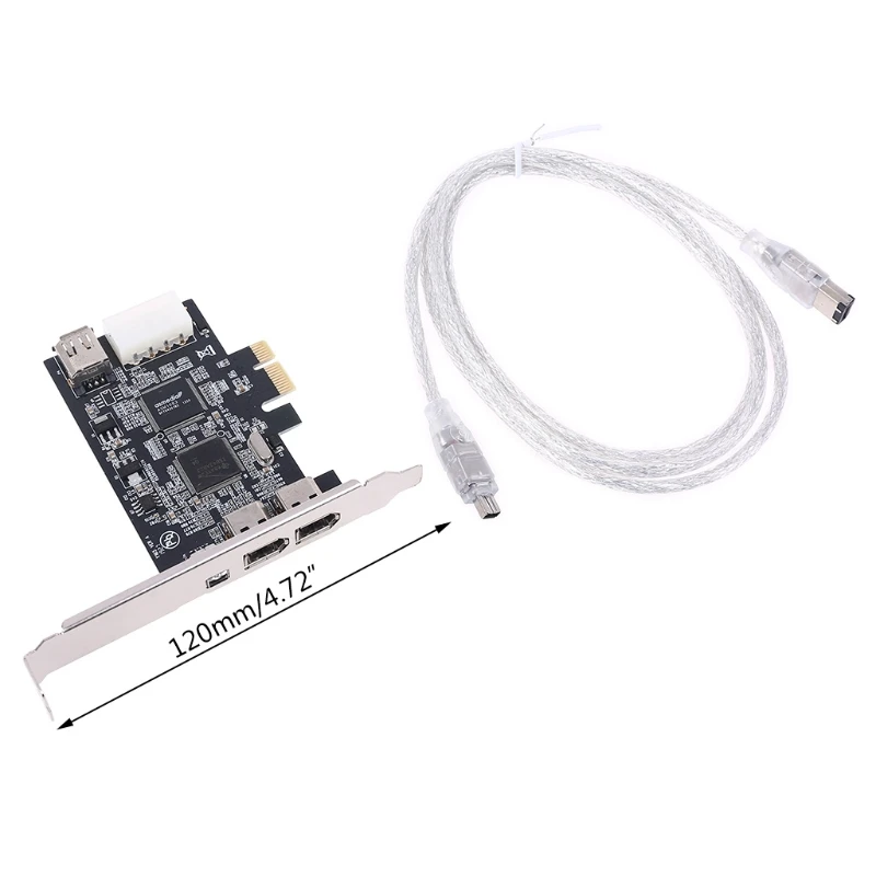 Плата расширения кабеля Firewire PCIe на 3 порта PCI Express 1394B и 1394A TI XIO2213B адаптер для