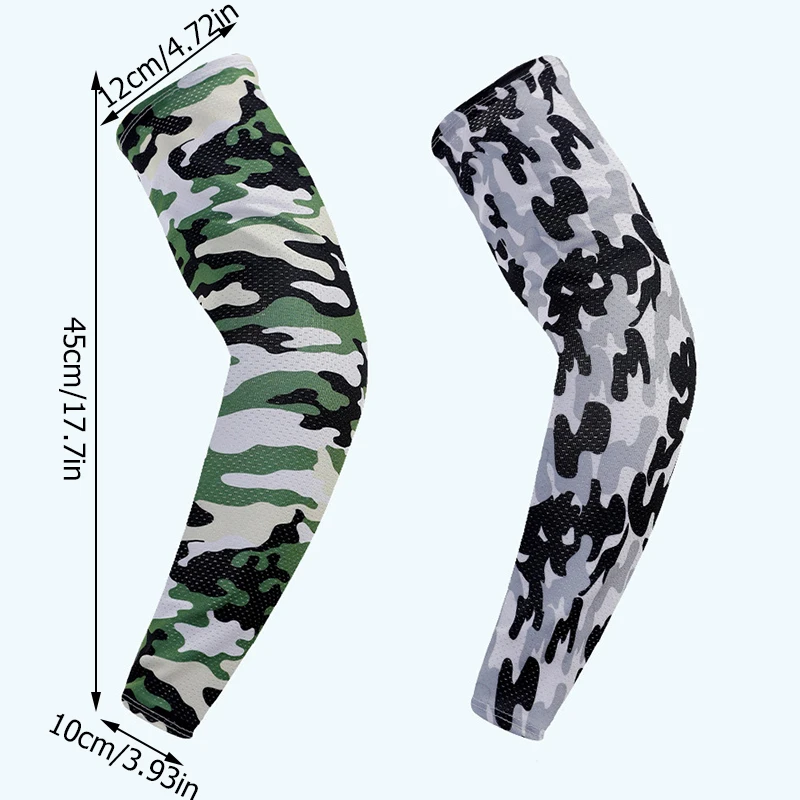 

Summer Sports Camouflage Sleeve Hand Cover Cooling Bicycle UV Protection Running Cycling Fishing Sleeves Sunscreen Arm Cuff