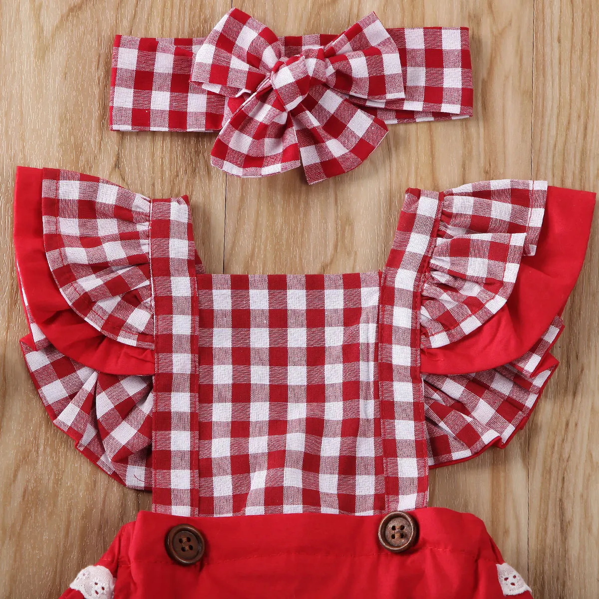 Одежда для новорожденных маленьких девочек комбинезон повязка на голову 2 шт. с