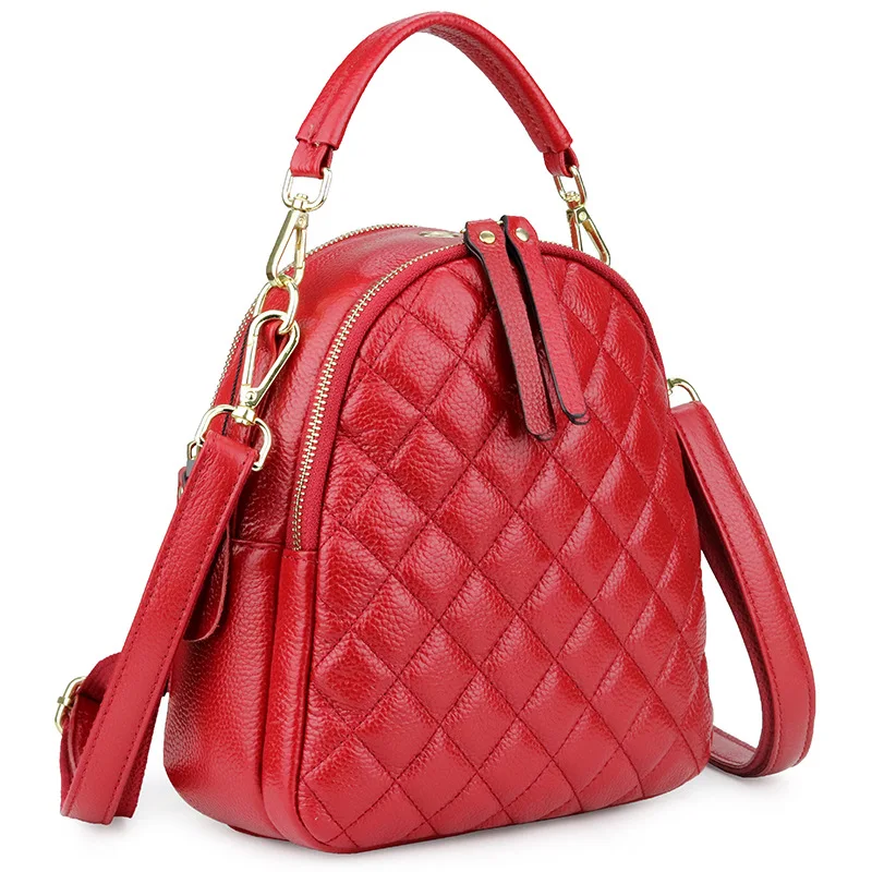 

Exquisite Single Shoulder Hand Strap Removable Belt Genuine Cow Leather Crossbody Lady Bag Earphone Hole Design Travel Handbag
