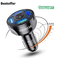 qc3 0 fast charging 4usb adaptor 7a 4 in 1 car charger 4 ports multi function charger for iphone 13 12 pro xiaomi 11 lite