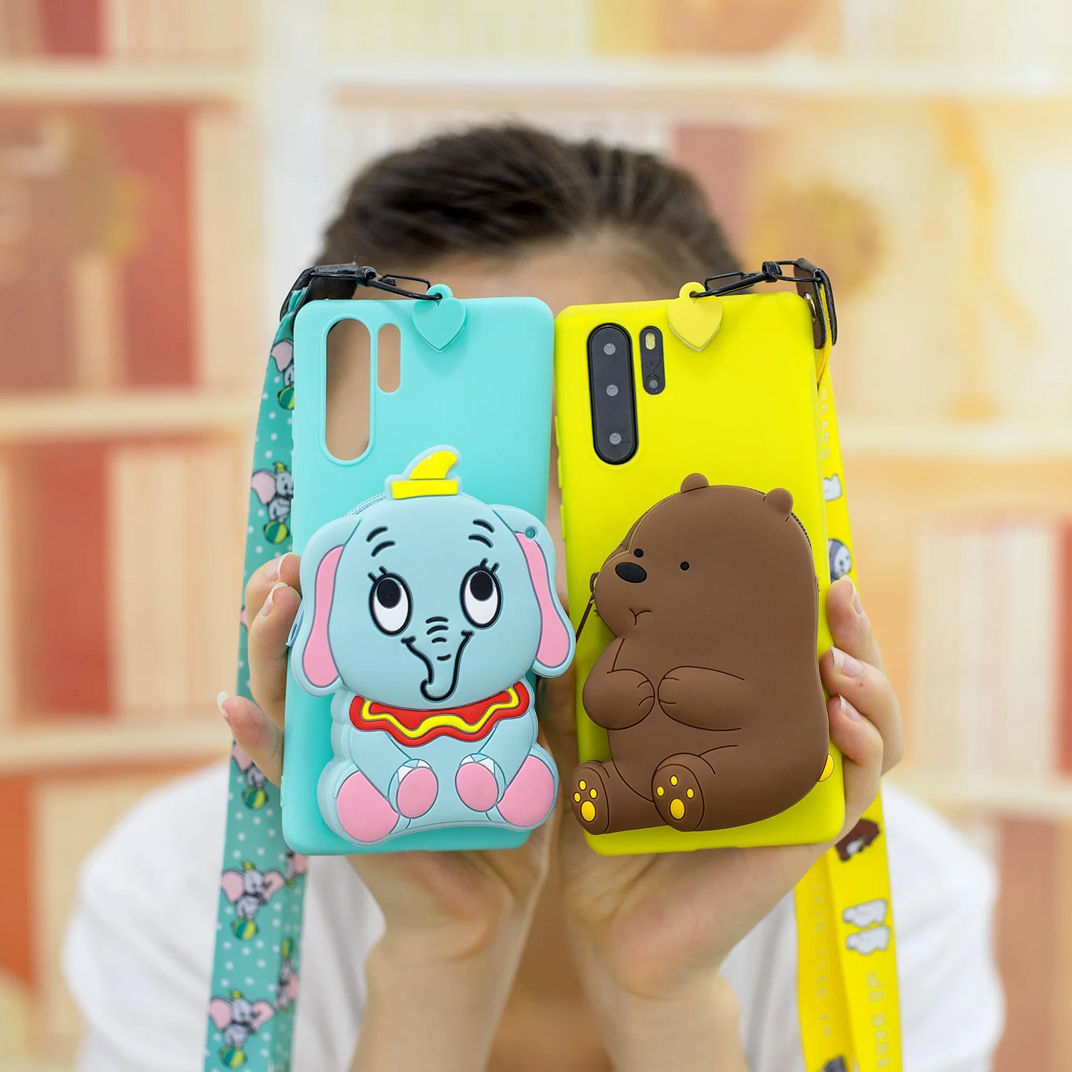 Силиконовый чехол на молнии с 3d-рисунком для iphone X XR XS 11 pro MAX 7 8 6S plus samsung S8 S9 S10 Plus Note 9