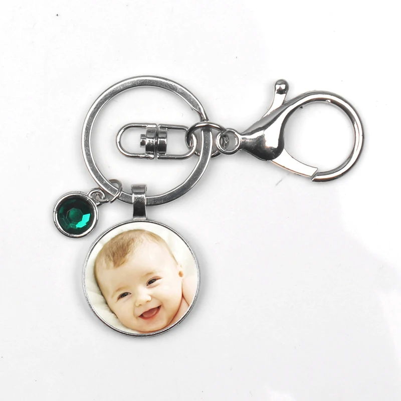 Personalizeds Custom Keychain Lobster Buckle Photo Dad Baby Children Parents Designed Gift Family Crystal Anniversary |