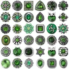 5 шт.лот, новые зеленые ювелирные украшения, металлические кнопки 18 мм, ювелирные изделия со стразами, кнопки 18 мм, кнопки для браслета, ювелирные изделия