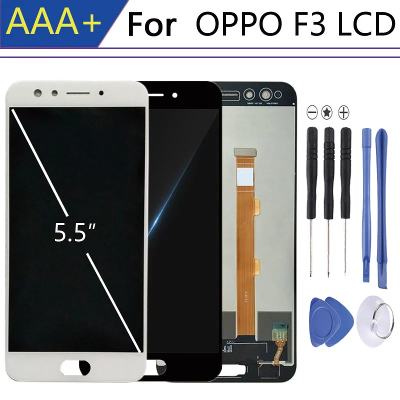 Для 5 дюймов дисплей pantalla OPPO F3 в мобильный телефон LCD s сенсорный экран ЖК Рамка