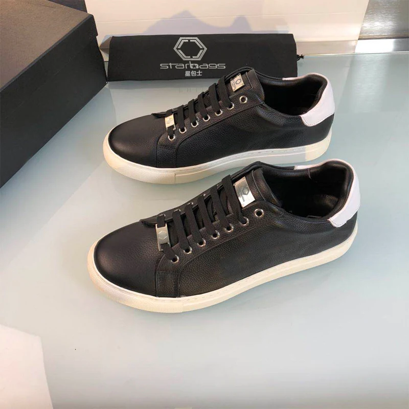 

Starbags PP спортивная обувь, итальянские Оригинальные металлические логотипы черепа, натуральная кожа, плоская подошва, мужская обувь, внутрен...