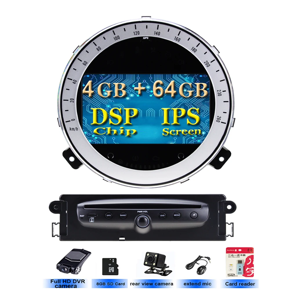 

Автомобильный DVD-плеер на Android 10, 4 ГБ, 64 ГБ, DSP, IPS, для автомобиля, DVD-плеер, стерео для BMW Mini Cooper Country Man 2011, 2012, 2013, радио, GPS