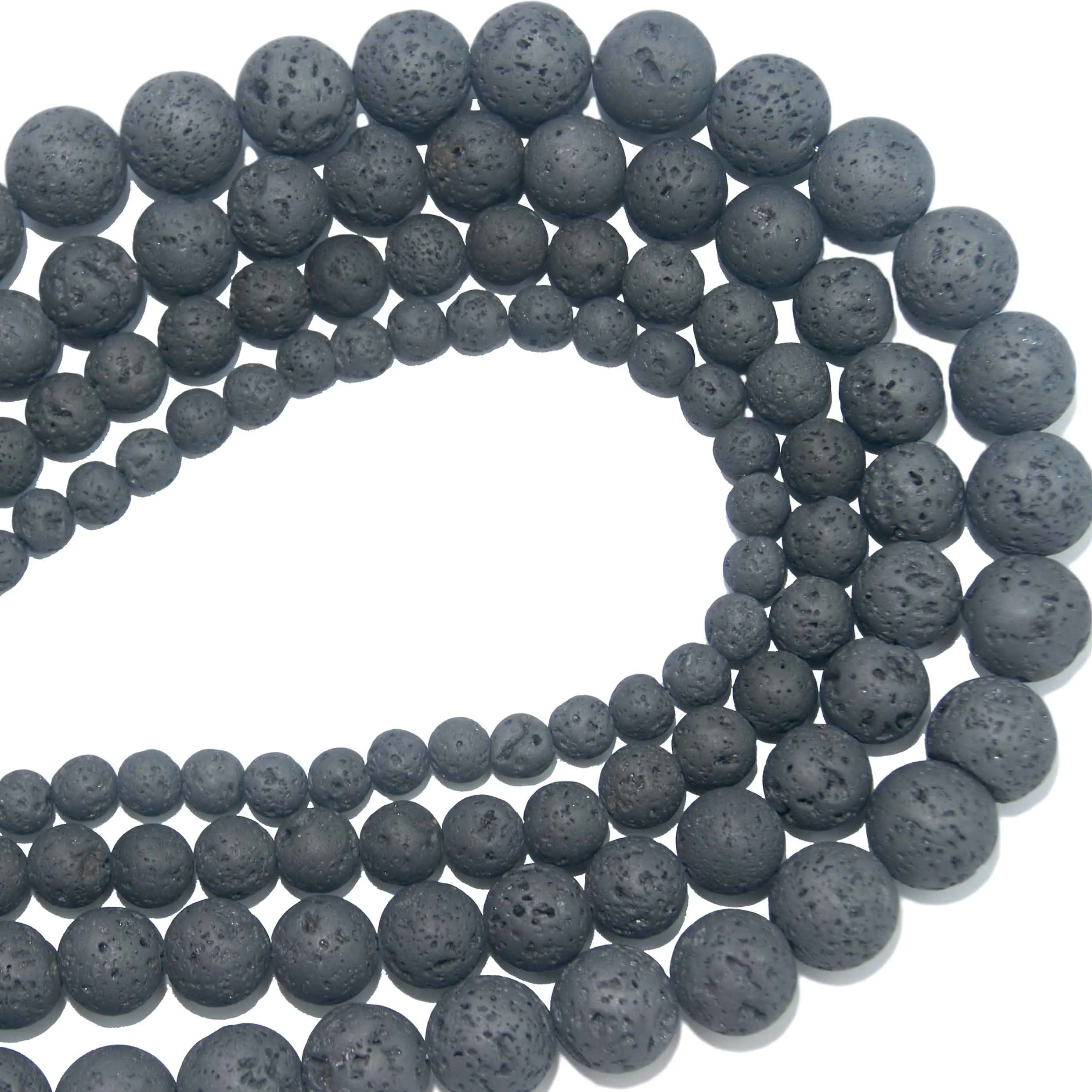 Natural Stone Electroplated Dark Grey Volcanic Lava Beads 6 8 10 12 MM Pick Size For Jewelry Making Diy Bracelet Necklace | Украшения и