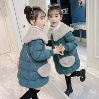 girls cotton padded jacket padded jacket thickened winter clothing children plus down winter cotton jacket childrens clothing