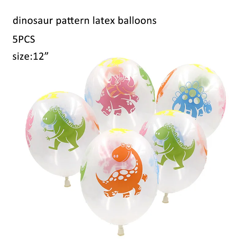 latex balloons Красочные динозавры Конфетти Для вечеринки динозавр стол Конфетти блестки Дети День рождения наборы; детский душ Свадебные украшения - Цвет: latex balloons