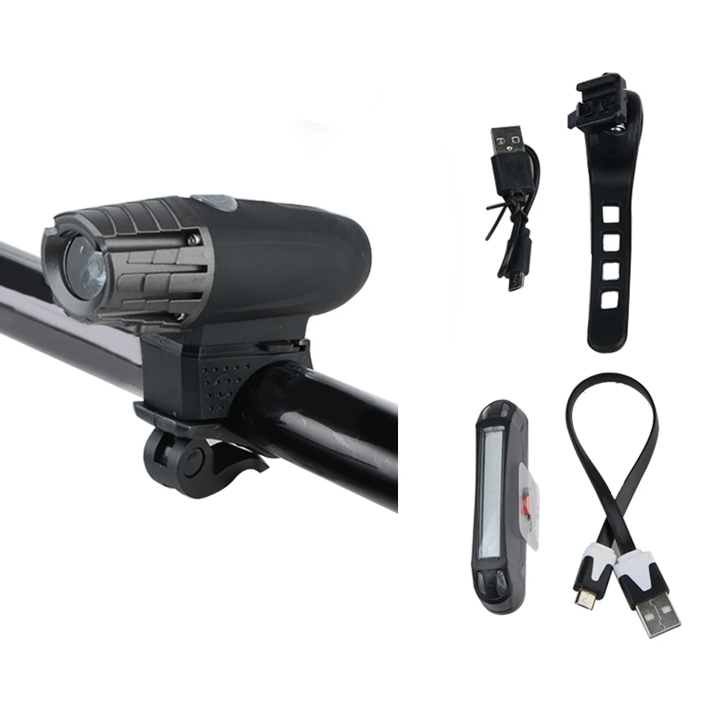 

Bike Tail Rear Safety Warning Lights Portable USB Rechargeable Bicycle Taillight LED Headlight Light Waterproof Night Light