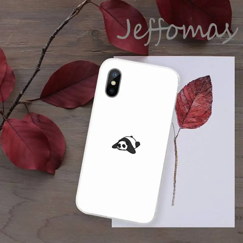 

Panda cute cartoon fashion Phone Case Transparent for iPhone 11 12 mini pro XS MAX 8 7 6 6S Plus X 5S SE 2020 XR