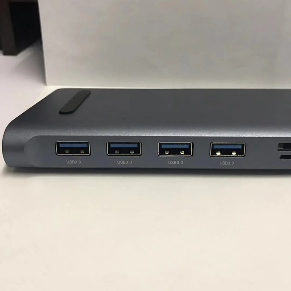 12 в 1 Тип c док-станция алюминиевый к HDMI кард-ридер RJ45 PD для зарядного устройства Аудио MacBook samsung Galaxy usb c концентратор