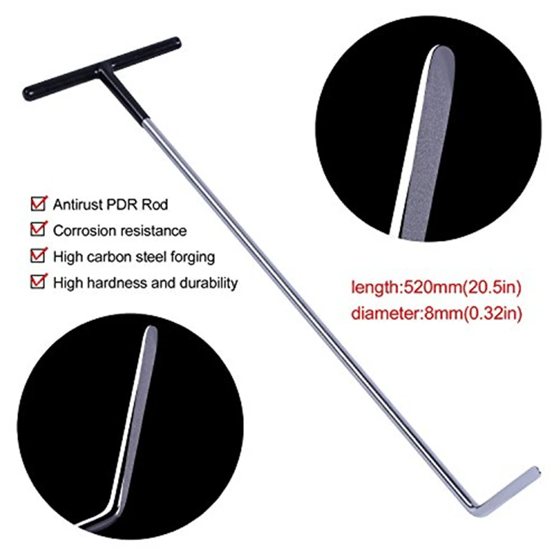 melhor Mini Ferramenta De Reparo De Amassados, 2 Pçs/set Pdr Hastes Crowbar Ferramentas De Reparo De Amassados Sem Pintura Kit De Ferramentas Pdr Para Remoção De Amassados De Carro Kit De