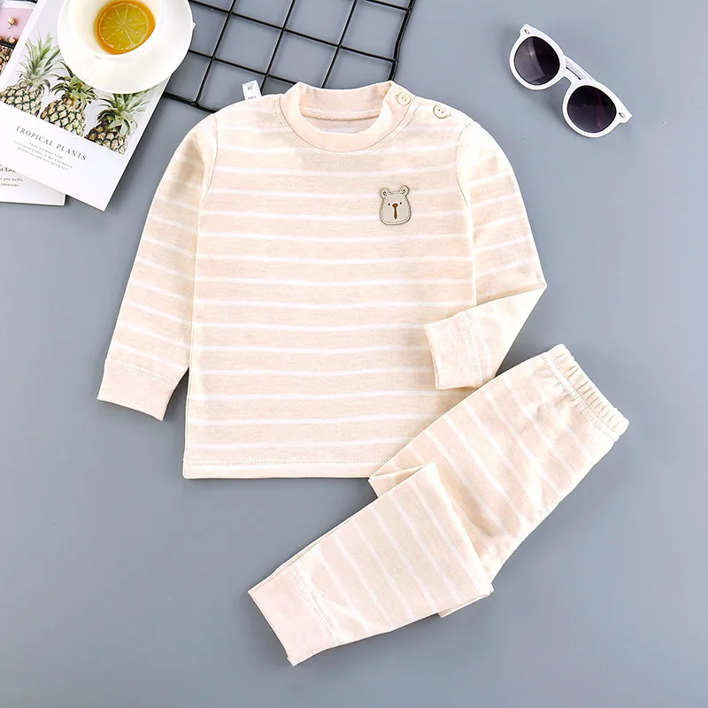 Коллекция 2021 года Новое Детское осеннее хлопковое нижнее белье с длинными