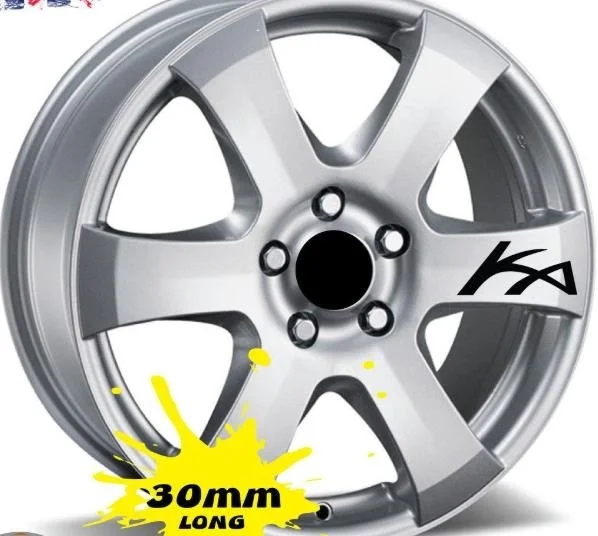 

For 6xFord KA Alloy Wheel Stickers Decals 30mm x 13mm