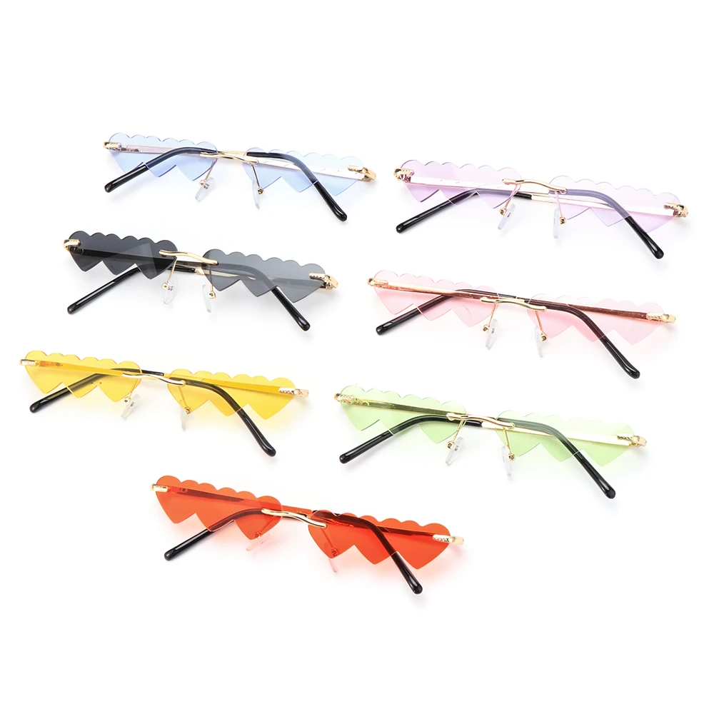 Маленькие солнечные очки в стиле панк без оправы женские Уникальные