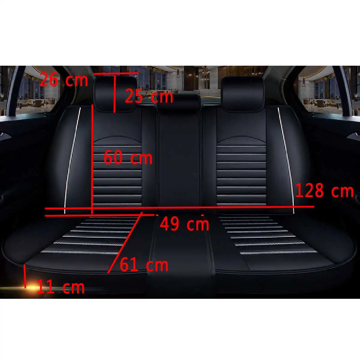 

PU Leather Car Seat Covers Set Front Rear Seat Covers Universary Cushion Interior Auto Chair Seats Protector Mat Car Accessories