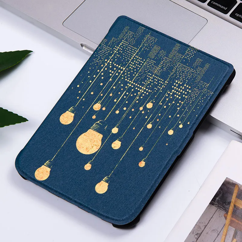 Умный чехол AROITA для Pocketbook 616 627 632-Touch Lux 4/Basic Lux 2/Touch HD 3-Ударопрочный Мягкий защитный чехол из ТПУ - Цвет: City Lights