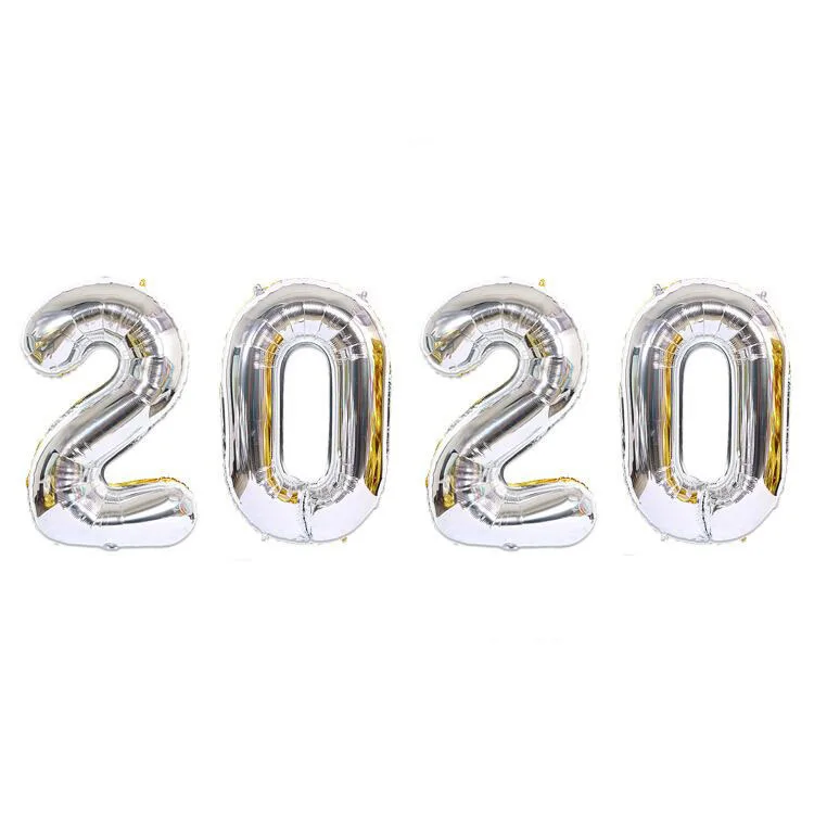 40 дюймов очень большой 2020 цифровой Воздушный шар набор на новый год праздник