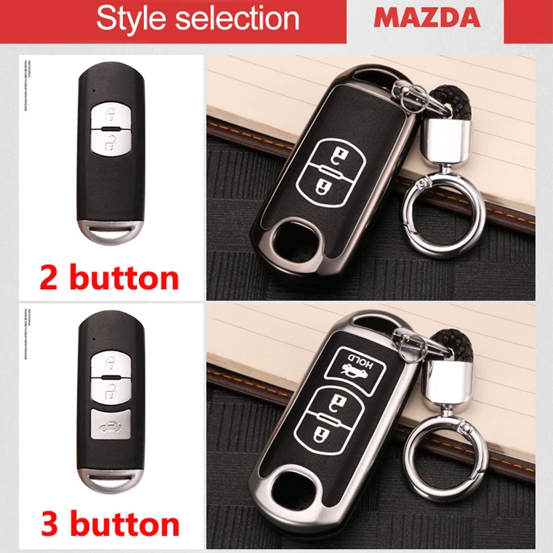 Цинковый брелок для автомобильных ключей чехол Mazda 2 3 5 6 BM BL GH Demio MX5 ND NB NC CX3 CX-5 CX CX5 CX7