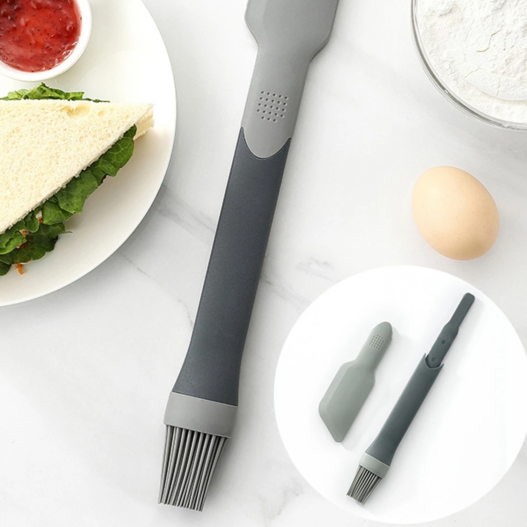 

Silicone Oil Brush Grill Oil Brushes Dual-Use Versatile Pastry Scraper And BBQ Oil Brush Kitchen Baking Tool Supplies Accessory