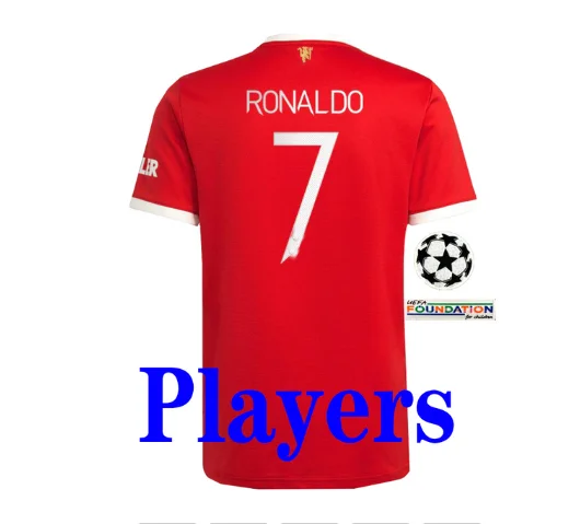 

2021-22 player version Utd Shirt Ronaldo United Jersey 21-22 Manchester shirt