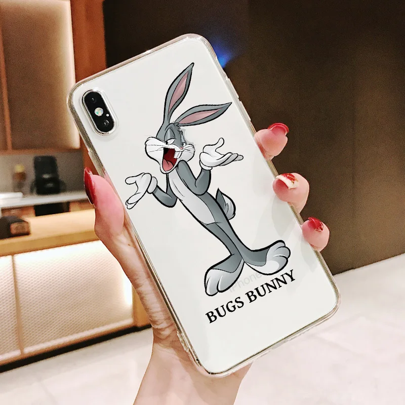 Мягкий чехол для телефона Bugs Bunny TweetyBird Daffy Duck Looney Twines iphone X 11Pro MAX XR XSMAX 7 8 6 6S Plus 5 SE 10 |