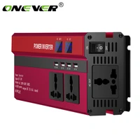 onever 5000w solar car power inverter dc1224v to ac110220v converter digital display 4 usb interfaces