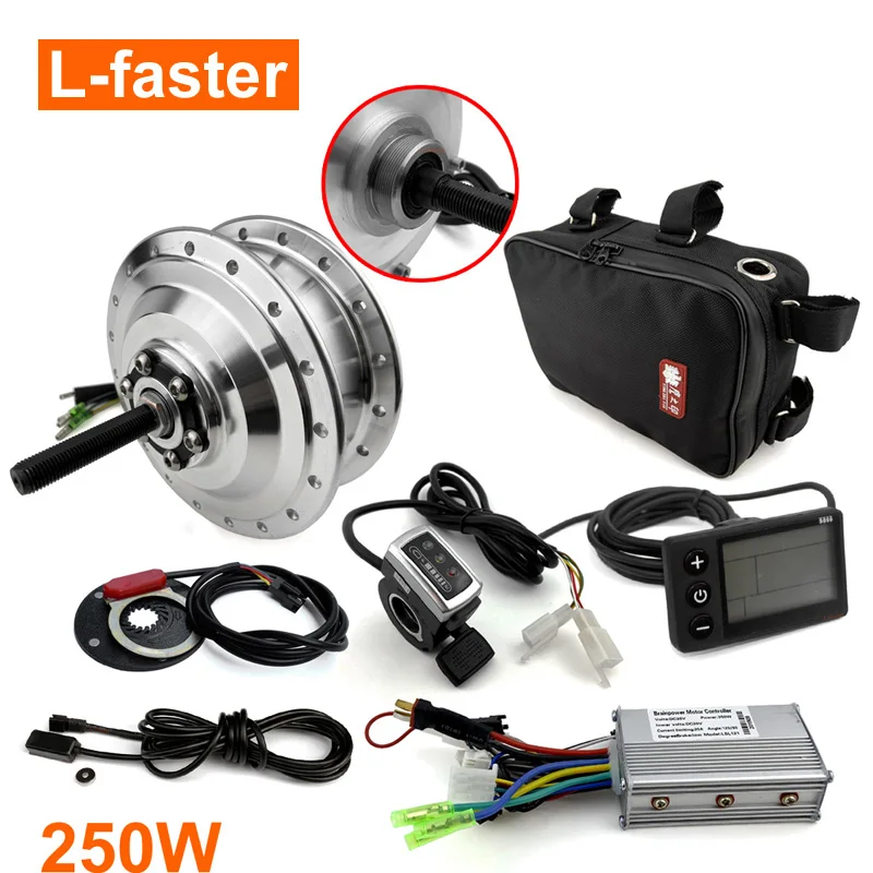 24V36V 250W комплект для переоборудования электрического велосипеда с ЖК дисплеем