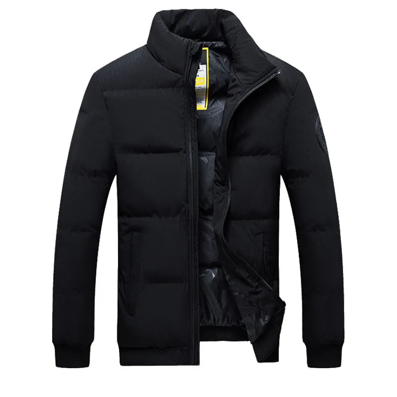 New Style Of Padded Jacket Autumn And Winter Korean Thick Down Padded Jacket Short Men's Collarless Jacket Tide