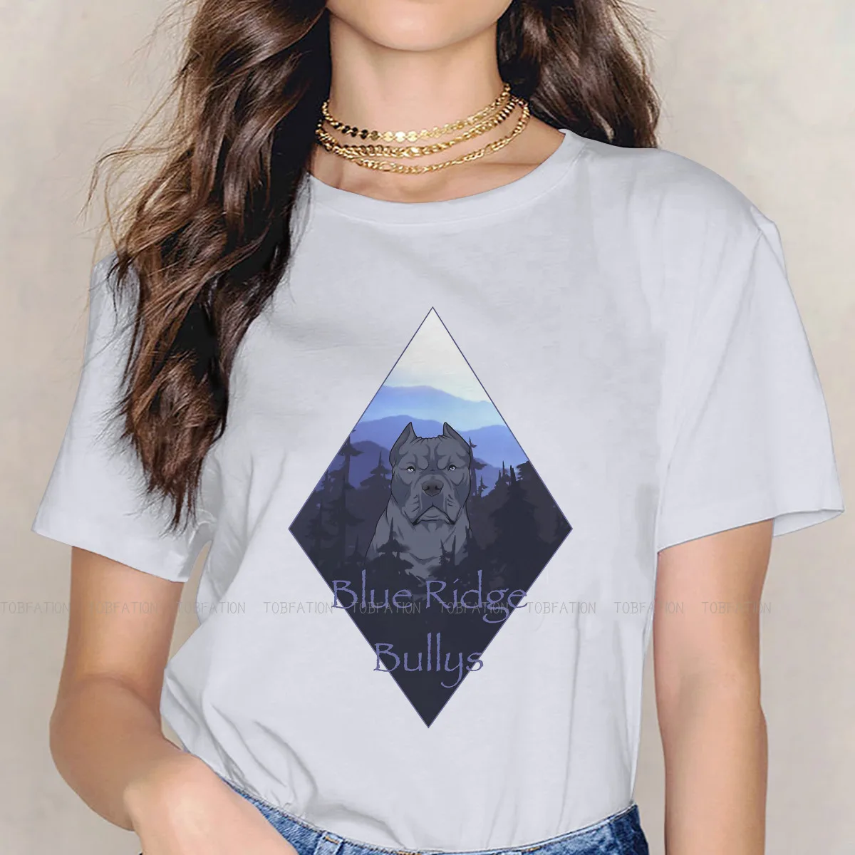 

Blue Ridge Bullys Unique TShirt for Girl Bully Pitbull Loyalty Top Quality Creative Graphic T Shirt Short Sleeve