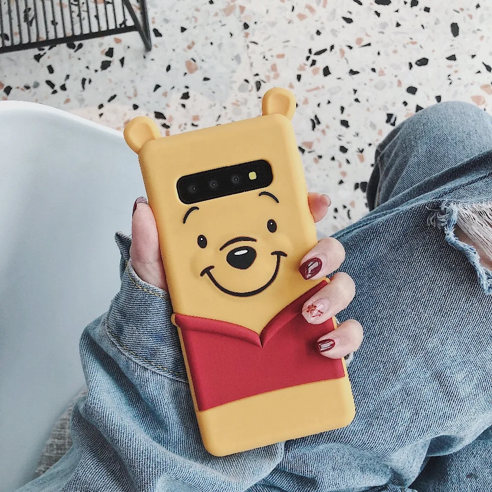 Для samsung galaxy S10 S9 Plus S8 S7 Edge Note 9 8 3D Салли Единорог медведь мультфильм силиконовый чехол для сотового телефона