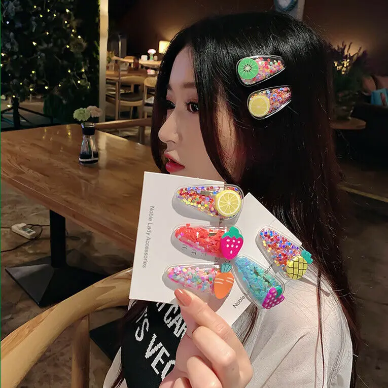 5 шт./компл. женские заколки для волос заколка с фруктовым принтом милые