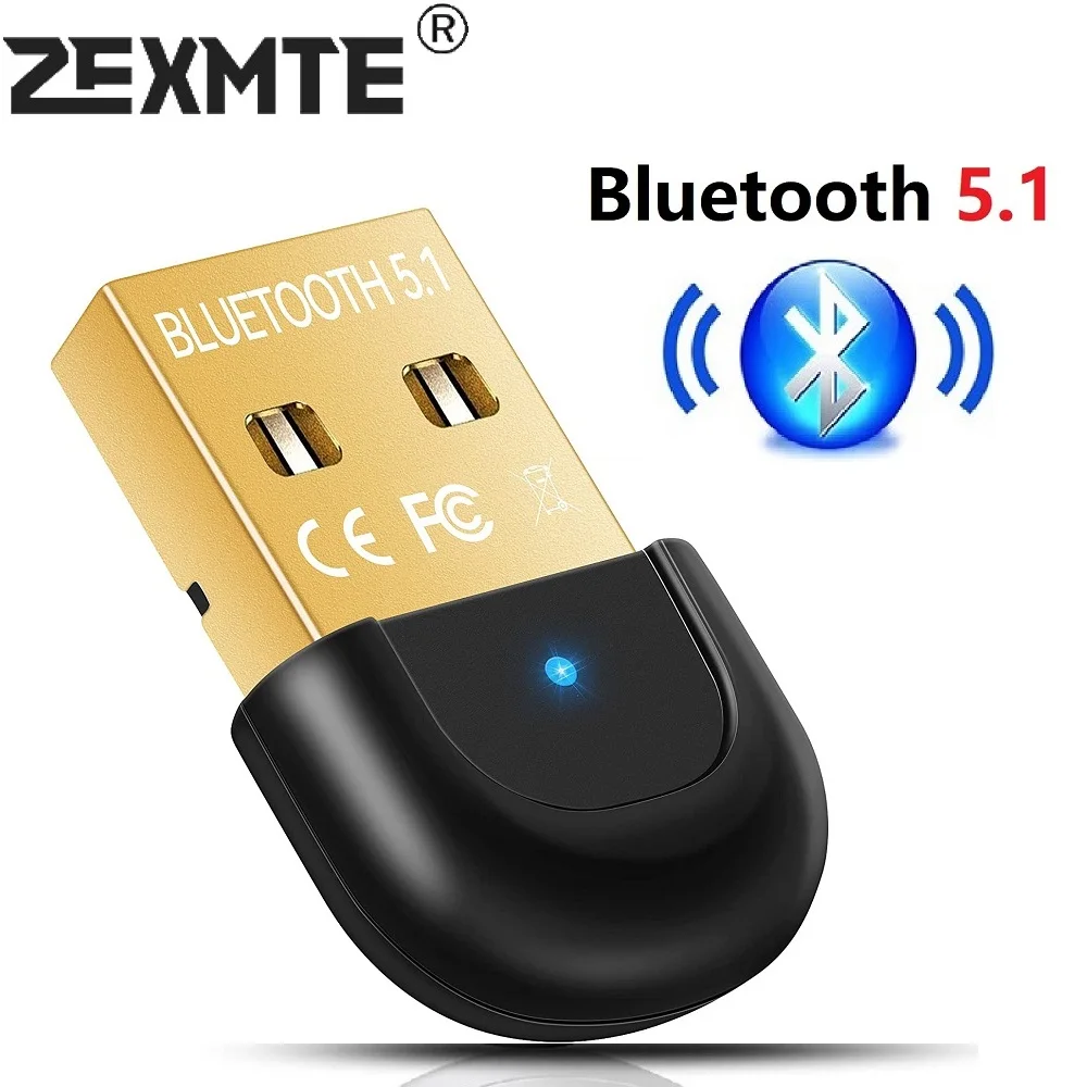 USB-адаптер Zexmte Dongle Bluetooth 5 1 Bluetooth-адаптер Bluetooth-передатчик с синими зубьями