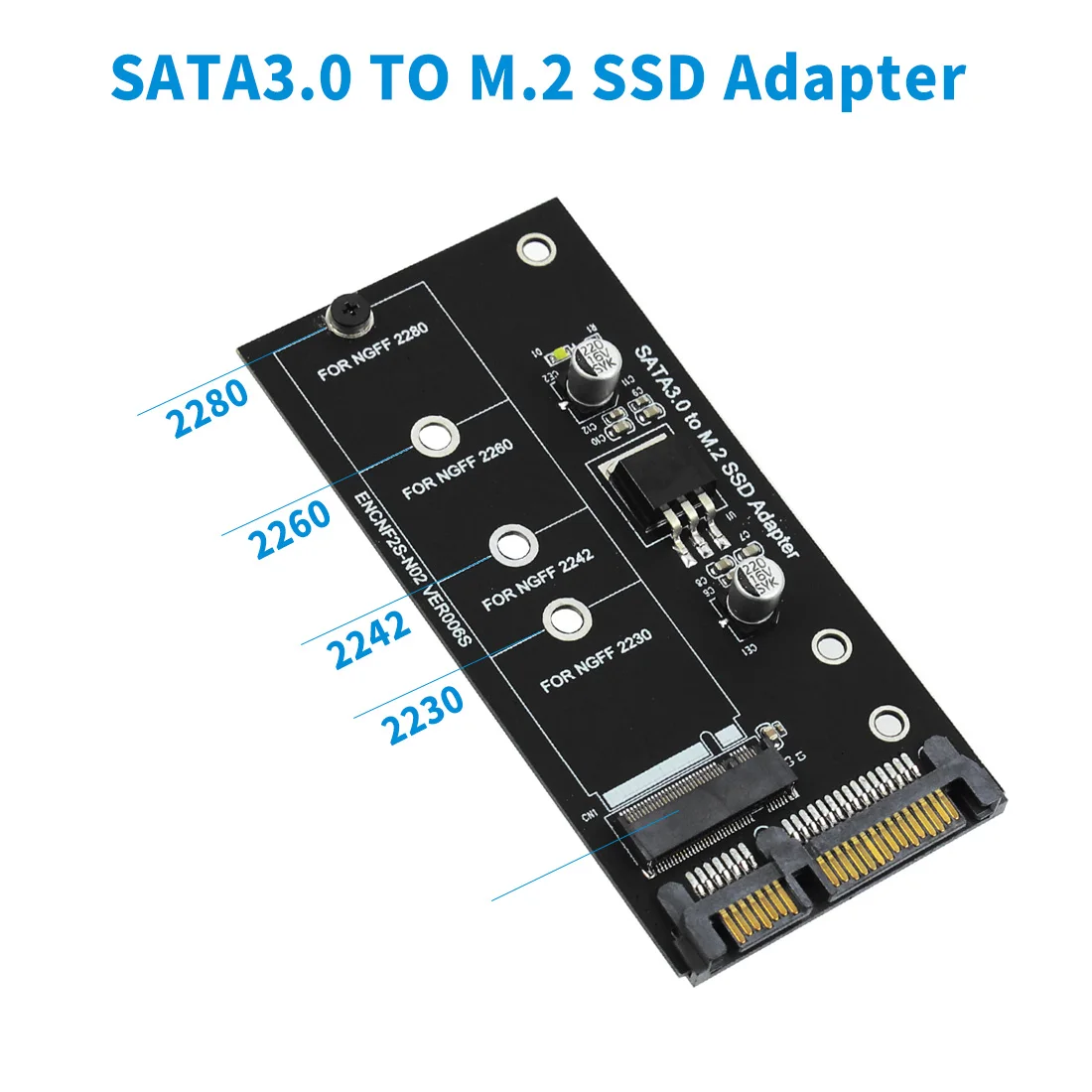Плата M.2 адаптера M2 SATA3 Raiser на SATA адаптер SSD расширения B Ключ для NGFF 30/42/60/80 мм |