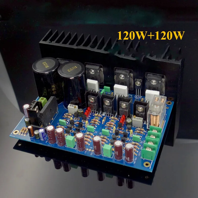 120W x 2 A3 Replaces LM3886 Fully Symmetric Double Differential FET Power Amplifier Board UPC1237 Protection Circuit Set | Электроника