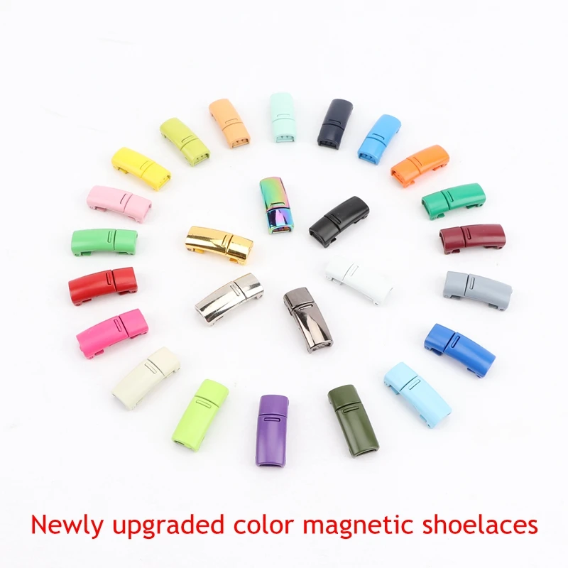 Elastic No tie Shoe laces Sneakers Shoe lace Multicolor Magnetic Lock Shoelaces Kids Adult Quick Laces One Size Fits All Shoes