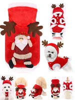 christmas dog hoodie winter pet clothes for small dogs chihuahua pug sweater jacket clothing costume cat clothing pets outfits