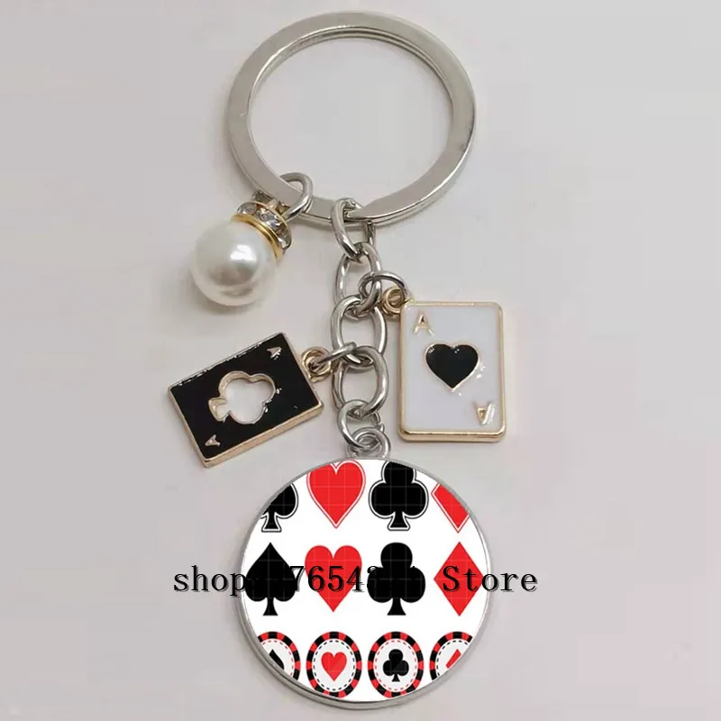 Новинка покерный брелок стеклянный кабошон школьная сумка ювелирные изделия