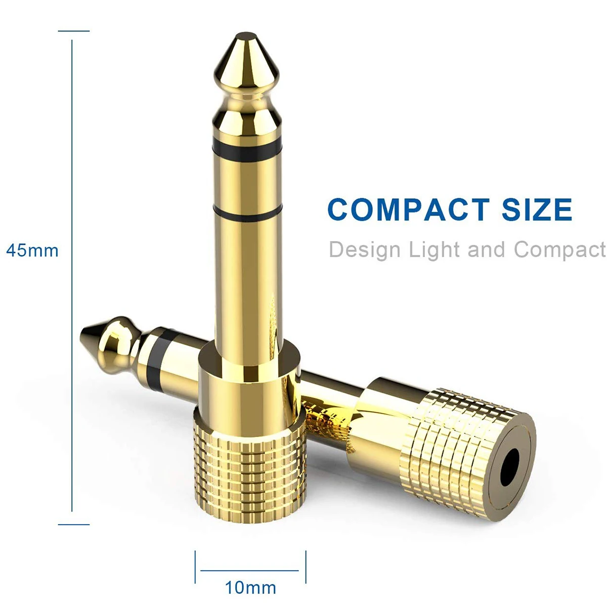 

Stereo Audio Adapter Universal Adapter Jack 6.35 mm (1/4 inch) Male to 3.5 mm (1/8 inch) Female Stereo Earphone Audio Adapter
