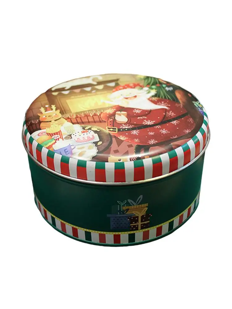 Жестяная Банка для печенья устойчивая к ржавчине и прочная круглая жестяная