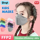 Elough Mascarillas FPP2 для детей 6-12 лет, 4-слойные Детские маски FFP2, Детская FFP 2 FFP2Mask Mascarilla KN95 Infantil