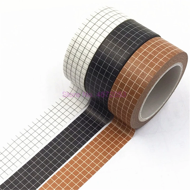 200 шт./лот 10 м черно белая клетчатая васи лента японская бумага сделай сам