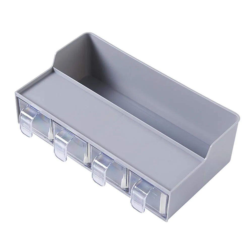 Multi-Function Spice Jar Seasoning Box Kitchen Rack Storage Utensils Supplies Salt Pepper Cumin Powder Seasoning Flavor Tools